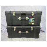 Two Contico Deluxe Wheeled Locker Bins
