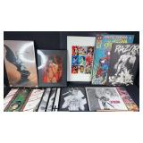Assorted Comic Book Posters & Cards w/ Signed