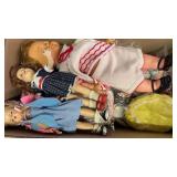 Assorted Vintage Doll Clothing w/ Dolls