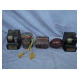5pc Vintage Novelty Banks Lot