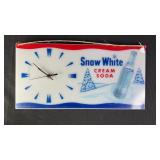 Snow White Cream Soda Advertising Clock