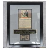 Framed Babe Ruth/Johnny Sylvester Display