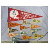 Vintage Baseball & Football Pennants Lot