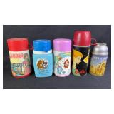 5pc Vintage LunchBox Thermoses