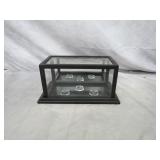 Display Case That Holds Three Baseballs