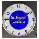 Vintage St. Joseph Aspirin Advertising Clock