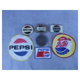 7pc Pepsi Cola Belt Buckles & Patches Lot