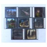 8pc WW1 US Military Glass Magic Lantern Slides