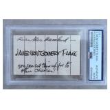 James Montgomery Flagg Cut Signature-PSA COA