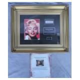 Framed Marilyn Monroe Hair Display w/LOA