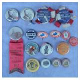 17pc Antique Pennsylvania Related Pins Lot