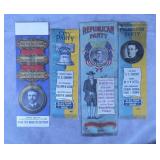 4pc Antique Phila Political Campaign Ribbon Lot