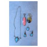 6pc Ladies Sterling Silver Jewekry Lot