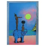 1972 Zinder Pro Arts Afro Hippie Blacklight Poster