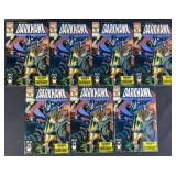 7pc Darkhawk #1 1991 Marvel Comic Books