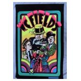 1975 W.C. Fields Flocked Velvet Blacklight Poster