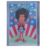 1970 Tell It Like It Is Blacklight Poster