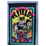 1975 W.C. Fields Flocked Velvet Blacklight Poster