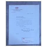 1956 Henry B. Dupont Signed Letter/Business Card