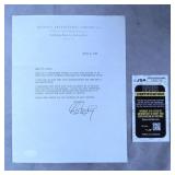 Chet Huntley Signed 1956 NBC Letter-JSA COA
