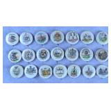 21pc Antique Sweet Caporal US State Seal Pin Lot