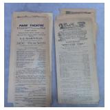 10pc 1900-1903 Park Theatre Programs Lot