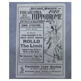 1910 Philadelphia Hippodrome Theatre Program
