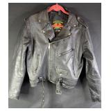 Vintage Putnum Leather Gold Biker Jacket