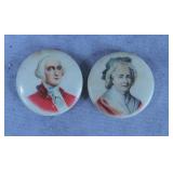 Antique George & Martha Washington Pins