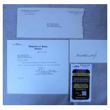 Herbert Brownwell Jr. Signed Index Card-JSA COA