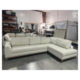 Gilman Creek 2-Pc Whiteish Fabric Sectional Sofa
