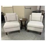 Thomasville 3-Pc Fabric Accent Chair & Table Set