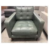 Tufted Leather Accent Chair