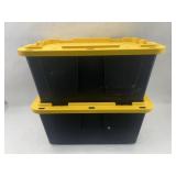 (2) 27 Gal Storage Tubs W/ Lids