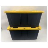 (2) 27 Gal Storage Containers W/ Lids