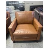 Caramel Leather Accent Chair