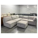 6-Pc Modular Fabric Sectional with Power Recline