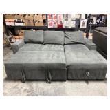 Fabric Pull Out Sleeper Sectional With Storage