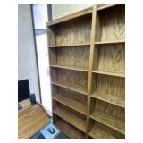Vintage Oak Institutional Bookcase