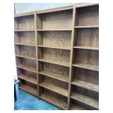 Vintage Oak Institutional Bookcase