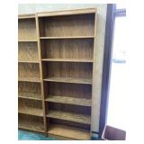 Vintage Oak Institutional Bookcase