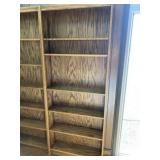 Vintage Oak Institutional Bookcase