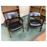 Vintage Mid-Century Modern Walnut Arm Chairs