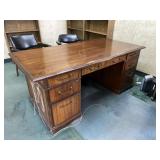 Vintage National Office Co. Walnut Executive Desk
