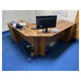 Large L-Shaped Commercial Laminate Desk