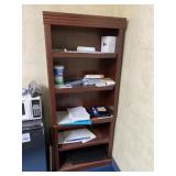 5-Shelf Mahogany Laminate Bookcase