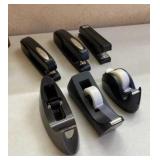 Set of Staplers and Tape Dispensers