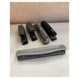 Set of Staplers and a Three-Hole Punch