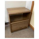 Vintage Oak Printer Stand with Storage c.1980s