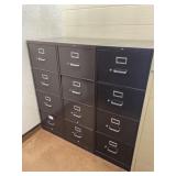 HON Steel Legal File Cabinets, 3-Pc